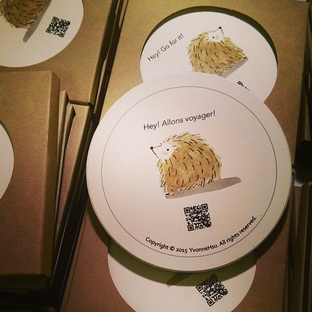 小刺猬环保陶瓷杯垫 - 杯垫 - 陶 多色