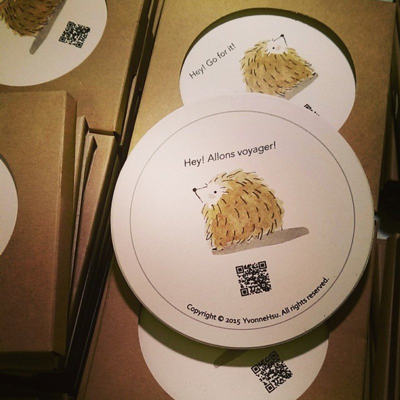 小刺猬环保陶瓷杯垫 - 杯垫 - 陶 多色