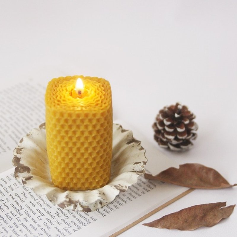 4楼公寓 | 手感蜂蜡蜡烛【小方卷】 - 蜡烛/烛台 - 植物．花 橘色