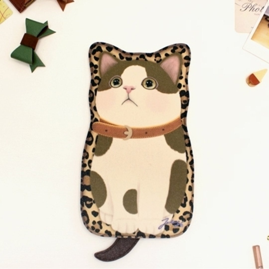 Jetoy,甜蜜猫娃娃造型万用包_Leopard cookie J1404102 - 化妆包/杂物包 - 棉 咖啡色