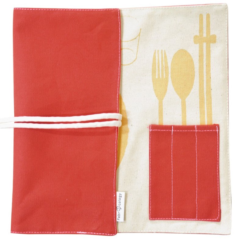 好国民随身环保用餐垫 [橘红] (不含餐具) - 收纳用品 - 其他材质 红色