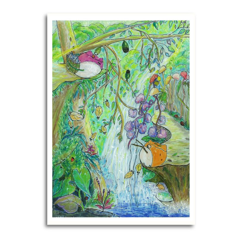 夏。河你一起   明信片/万用卡 - 卡片/明信片 - 纸 绿色