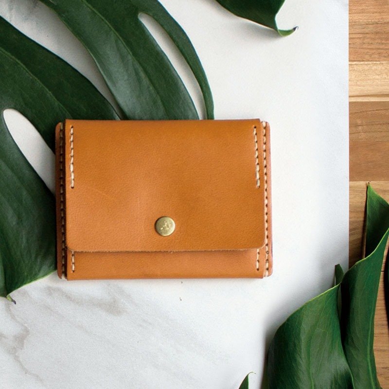 【ADOLE】真皮手做DIY套组-零钱包-棕色 - 皮件 - 真皮 咖啡色