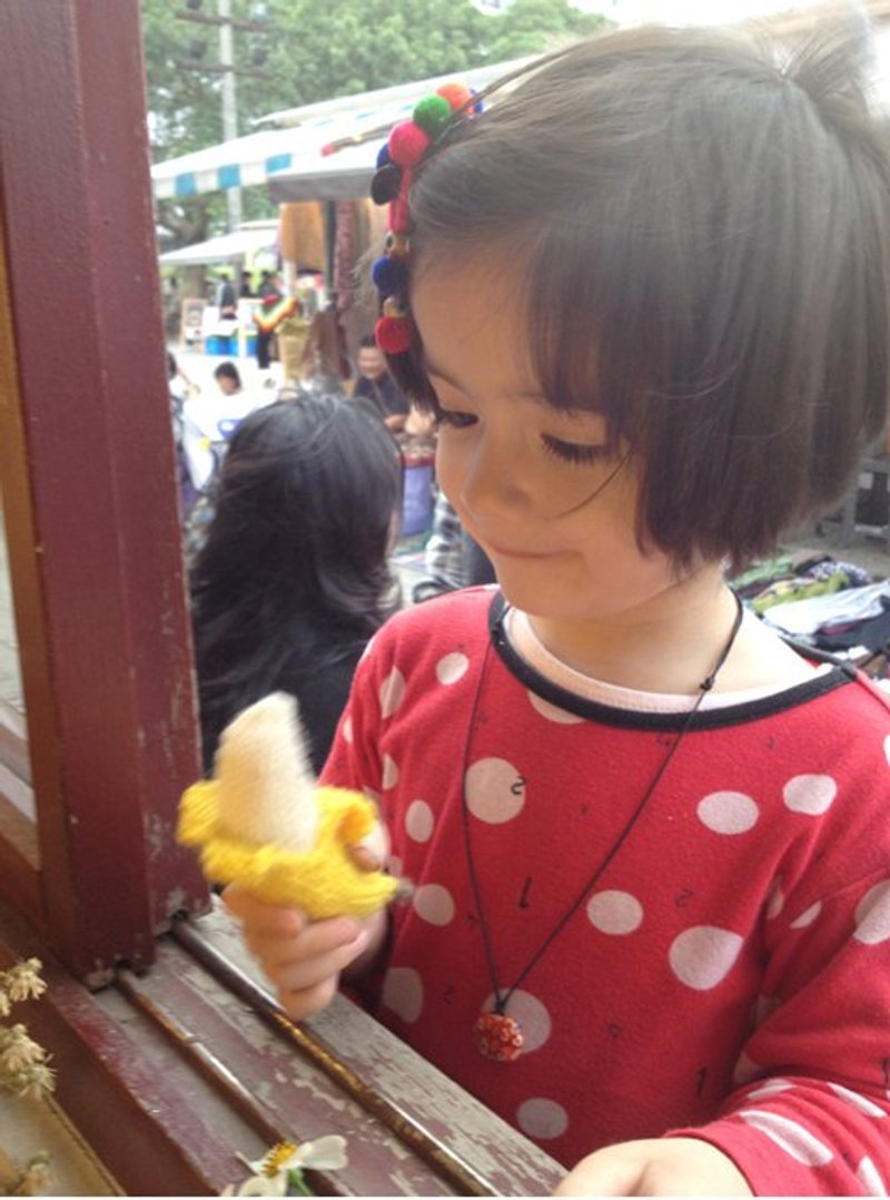 全手工织品* 剥皮香蕉吊饰 * - 吊饰 - 其他材质 黄色