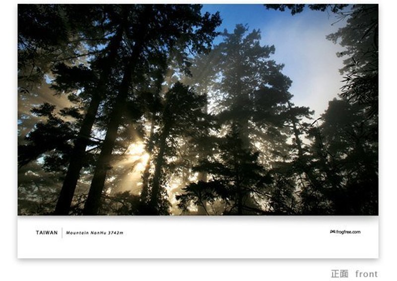 南湖大山卡片 - 水气弥漫的森林 - 卡片/明信片 - 纸 