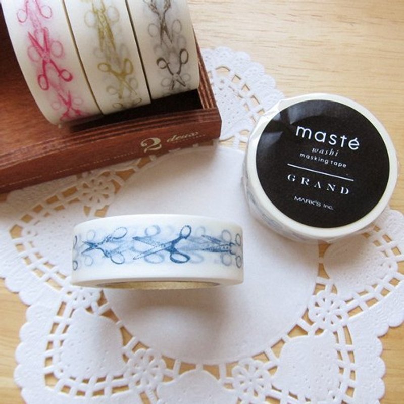 maste Masking Tape 和纸胶带【剪刀-海军蓝 (MSG-MKT23-NV)】 - 纸胶带 - 纸 蓝色