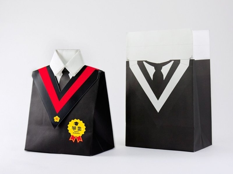 毕业学士服包装纸袋-- 3入.. - 信封/信纸 - 其他材质 黑色