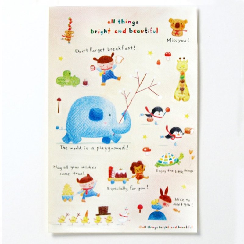 游乐场圣诞贴纸 - 贴纸 - 纸 多色