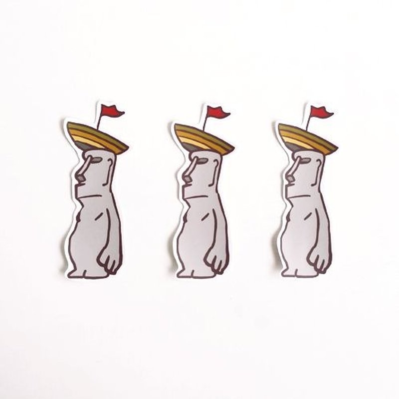 1212玩乐设 计逗趣到处贴 防水贴纸-艾摩顶船 - 贴纸 - 防水材质 灰色