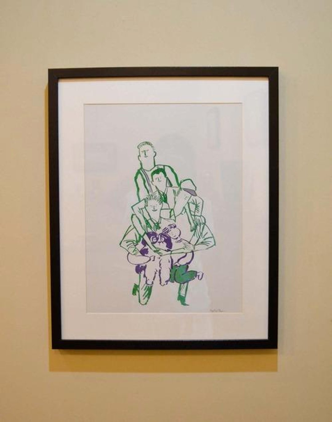 Hug- RISO print by Chie Miyazaki x Kylie Chan - 女装 T 恤 - 其他材质 