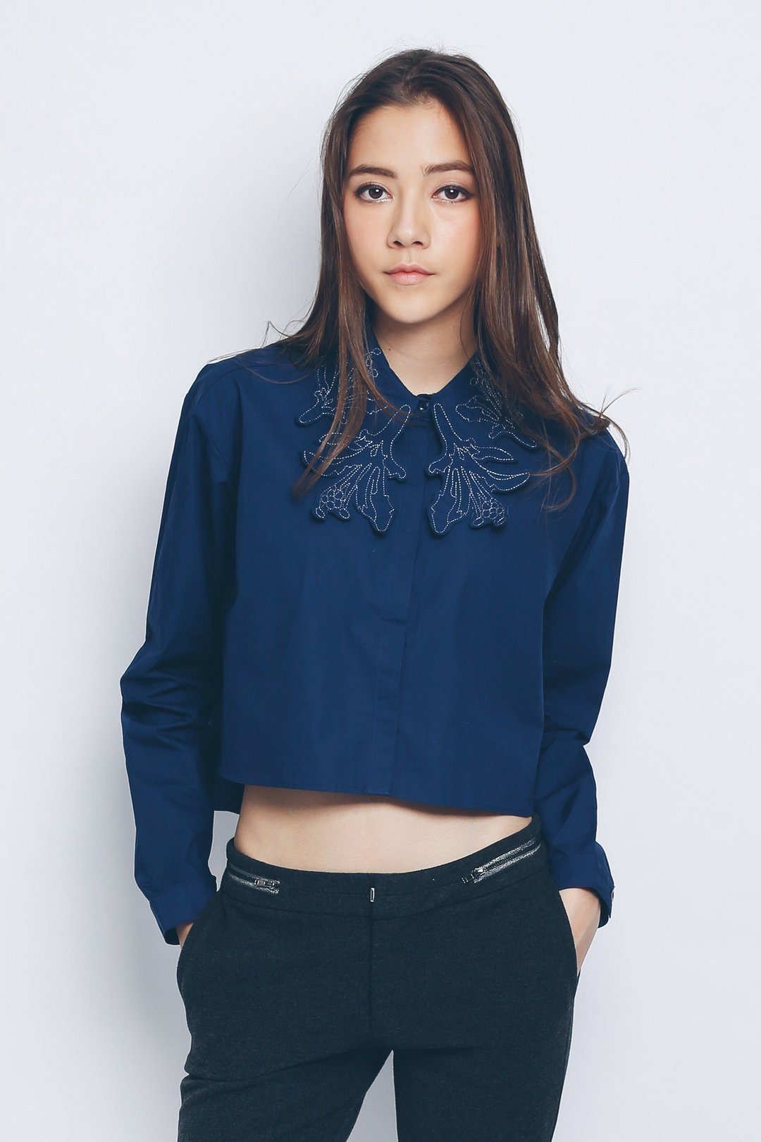 ZIZTAR 盛开之花衬衣 KW15-104 - 女装衬衫 - 其他材质 蓝色