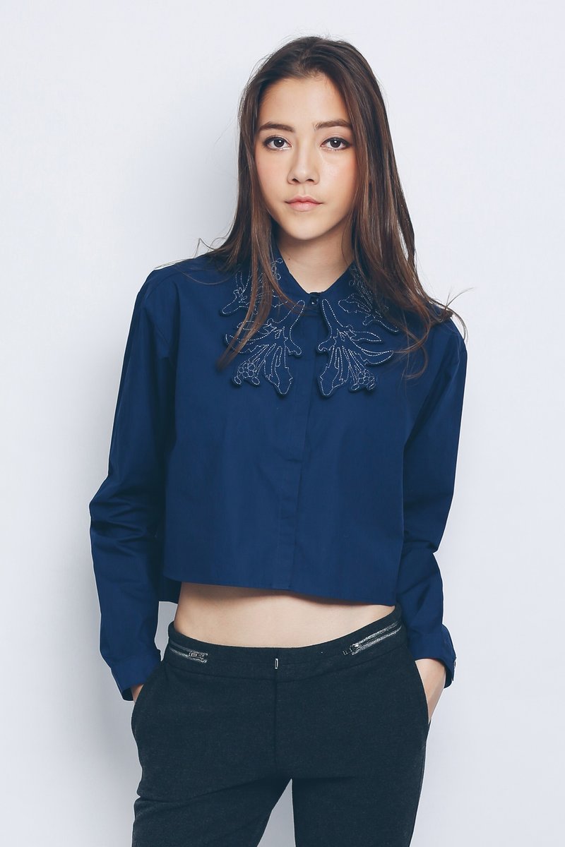 ZIZTAR 盛开之花衬衣 KW15-104 - 女装衬衫 - 其他材质 蓝色