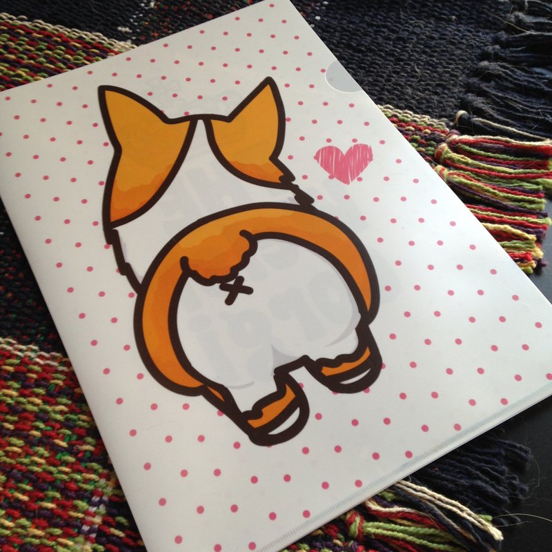 柯基屁屁 环保塑胶资料夹 （8个） - 文件夹/资料夹 - 塑料 白色