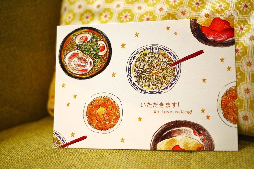2014 Autumn postcard{ 秋季明信片复刻板＊深夜的美食时间 } - 卡片/明信片 - 纸 