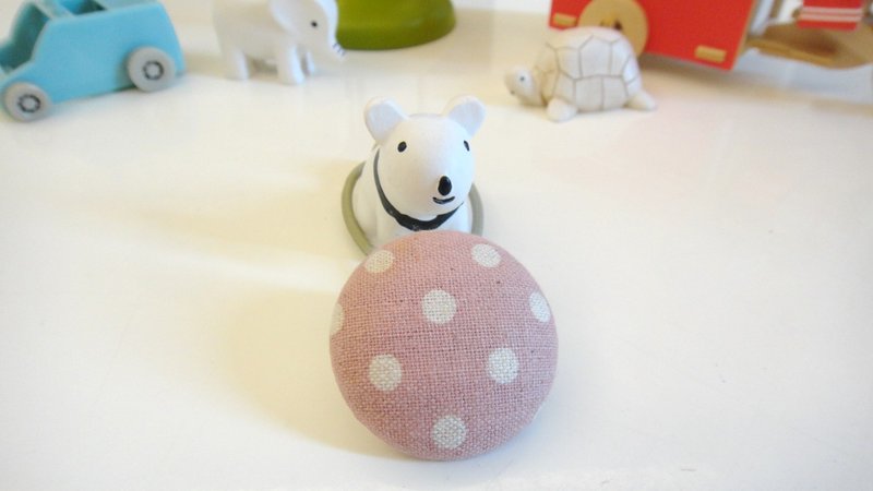 手感布包扣发束 - 粉红水玉 - 发饰 - 其他材质 粉红色