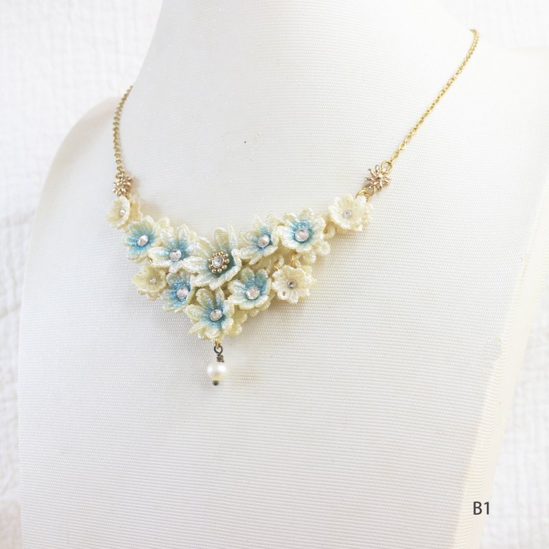 朝颜 项链 - 项链 - 丝．绢 粉红色