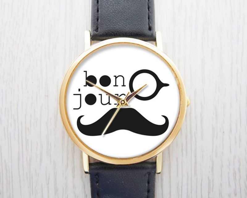 法文的你好- 女表/男表/中性表/配件饰品【Special U Design】 - 男表/中性表 - 其他金属 黑色