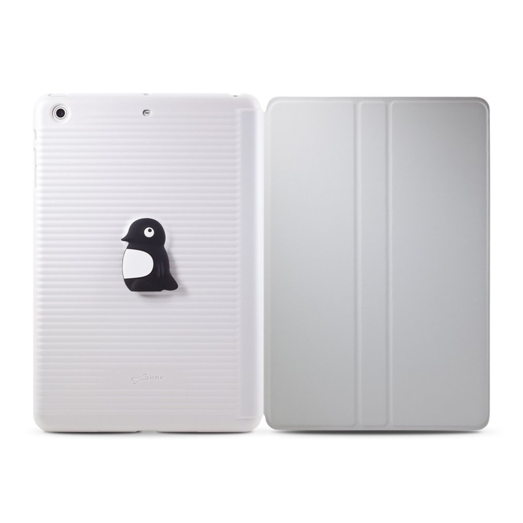 New iPad Mini Folio 甜蜜封印保护套 - 白/Maru企鹅 - 其他 - 硅胶 白色