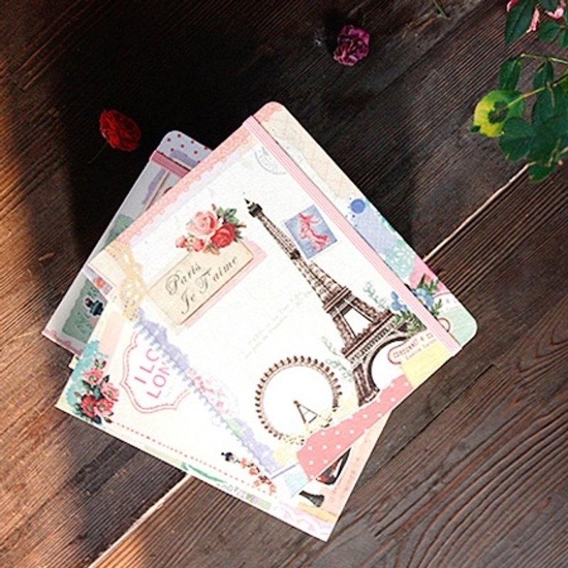 Dessin x 7321 Design-Vintage 精装本笔记本-巴黎,7321-01835 - 笔记本/手帐 - 纸 多色