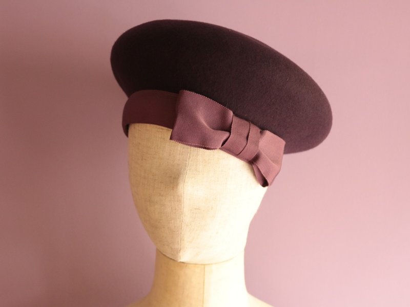 Two Color Beret "Elie" - 帽子 - 羊毛 灰色