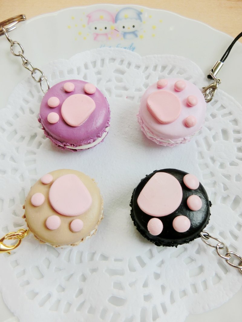 猫掌马卡龙钥匙圈/吊饰 - 钥匙链/钥匙包 - 其他材质 多色