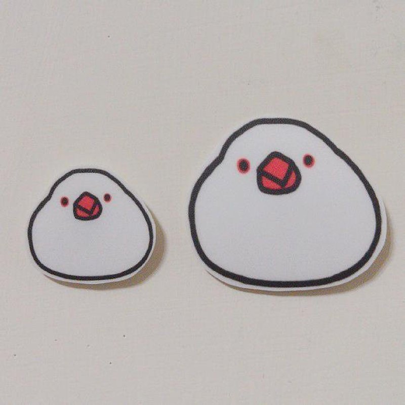 四色文鸟战队贴纸－白文／黑文／银文／红文（小） - 贴纸 - 纸 白色