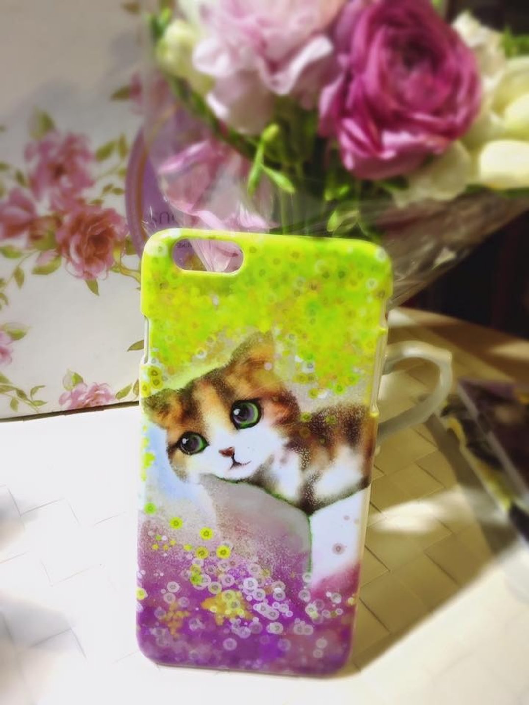 大卫画猫_限量手机壳_黄金雨_阿勃勒  iPhone i5.i6s,i6splus /Android Samsung三星, HTC, Sony 设计师款 手机壳/保护套/ 猫咪 猫 手机壳 - 手机壳/手机套 - 塑料 黄色