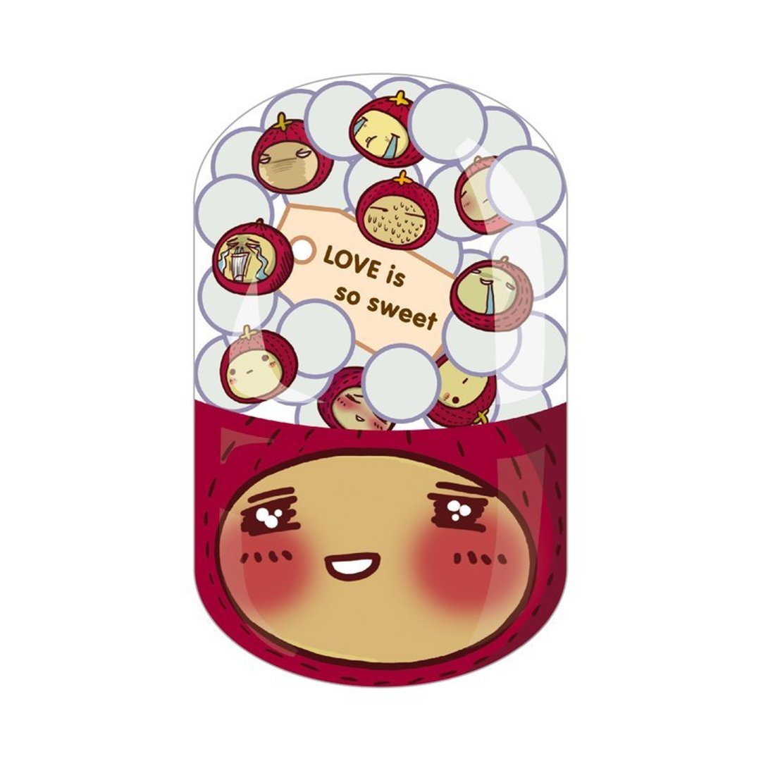 毛毛虫│胶囊明信片-LOVE is so sweet - 卡片/明信片 - 纸 粉红色