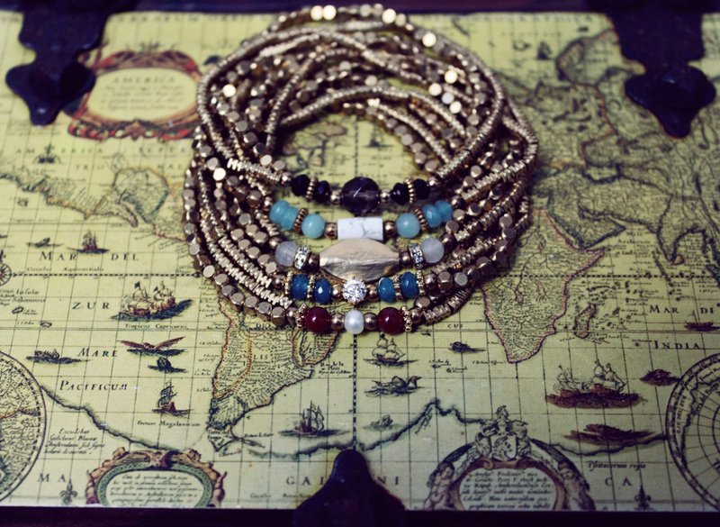 文艺复兴Renaissance全系列5件组*Souphenir*黄铜手链手环 - 手链/手环 - 其他金属 金色