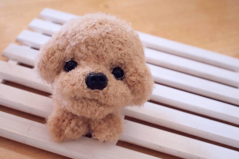 贵宾狗卡套(咖啡染) - 玩偶/公仔 - 其他材质 