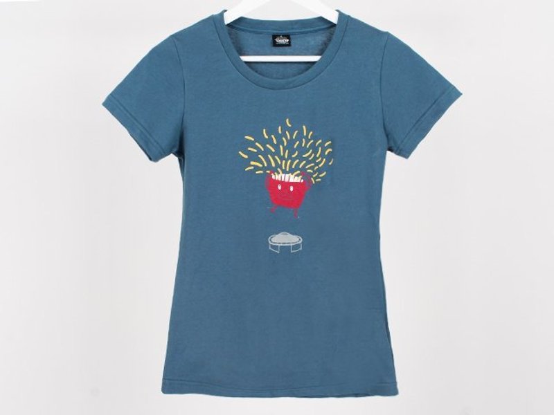 《特卖款》弹跳薯 Jumping Fries 女生 - 女装 T 恤 - 棉．麻 