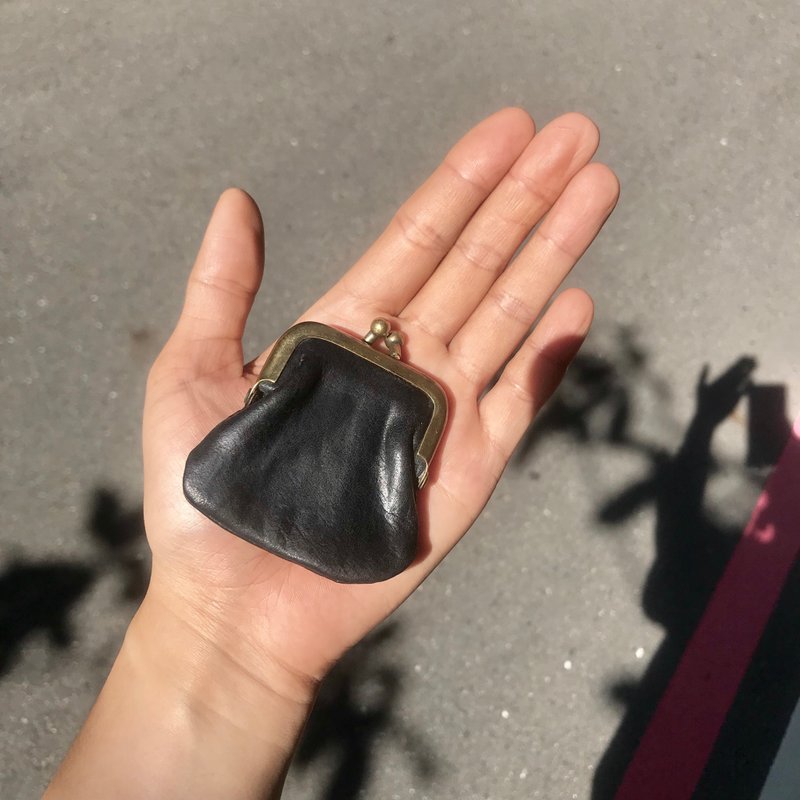 Sienna 真皮迷你口金 - 零钱包 - 真皮 黑色