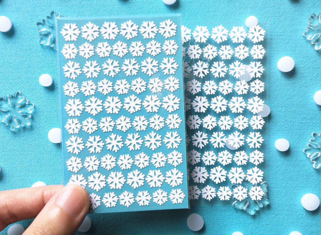 雪花贴纸 - 贴纸 - 防水材质 白色