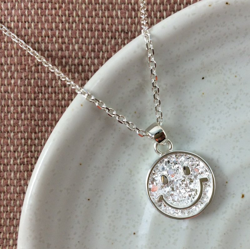 简约系列 -微笑-纯银项链 - 项链 - 其他金属 