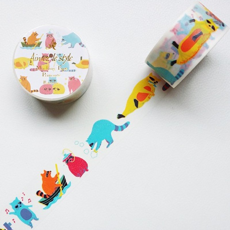Aimez le style 28mm和纸胶带 (05250小浣熊) - 纸胶带 - 纸 多色