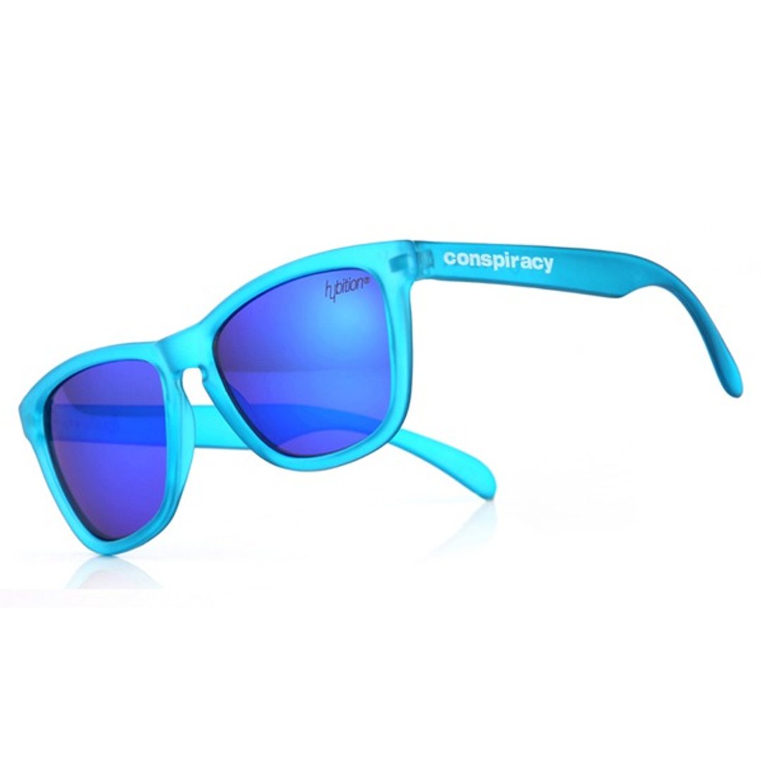 韩国 Hybition 太阳眼镜 Unify Transparent Matt Blue/Blue Revo Lens 雾透蓝 - 墨镜 - 其他材质 蓝色