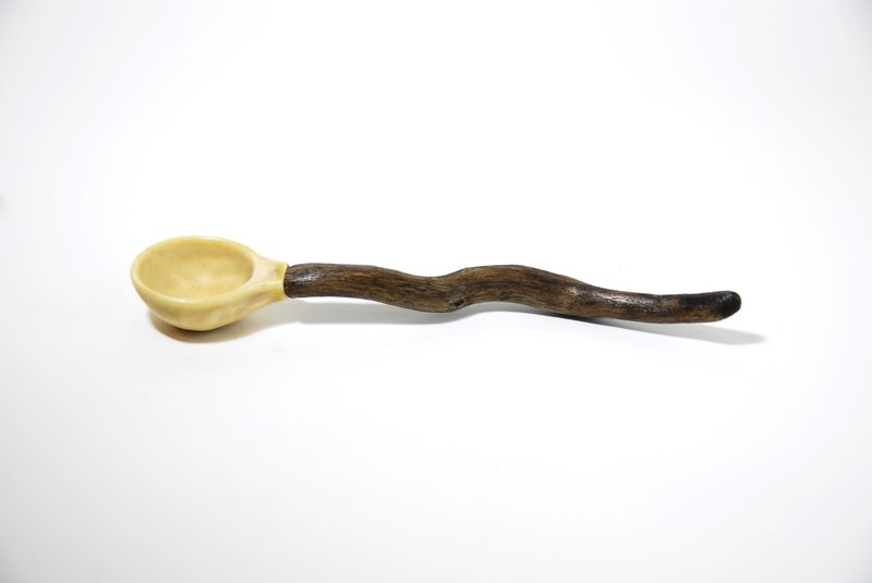 [生活一瓢饮-04] 浅愒色＋深木柄汤匙 - 茶具/茶杯 - 木头 卡其色