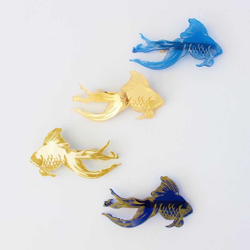 金鱼发夹 / kingyo barrette - 发饰 - 压克力 金色