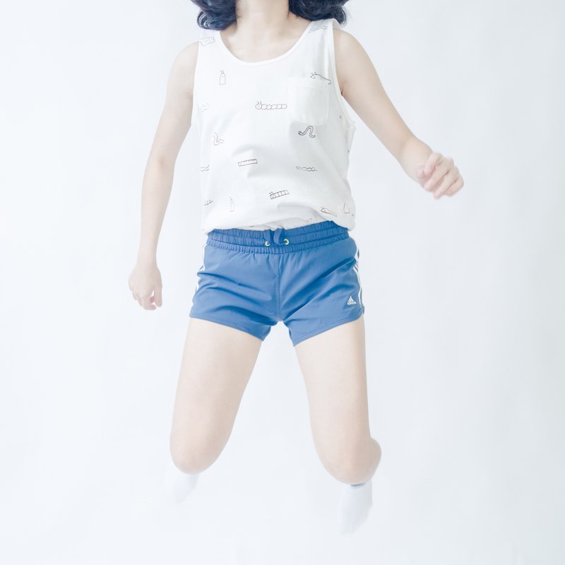 身上长虫 / 宽宽背心 - 女装背心 - 其他材质 白色