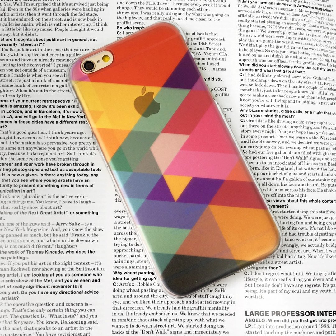 香港原创设计 彩色几何透明图案 iPhone X,  iPhone 8,  iPhone 8 Plus,iPhone 7, iPhone 7 Plus, iphone 6/6S , iphone 6/6S PLUS, Samsung Galaxy Note 7 透明手机壳 - 其他 - 塑料 