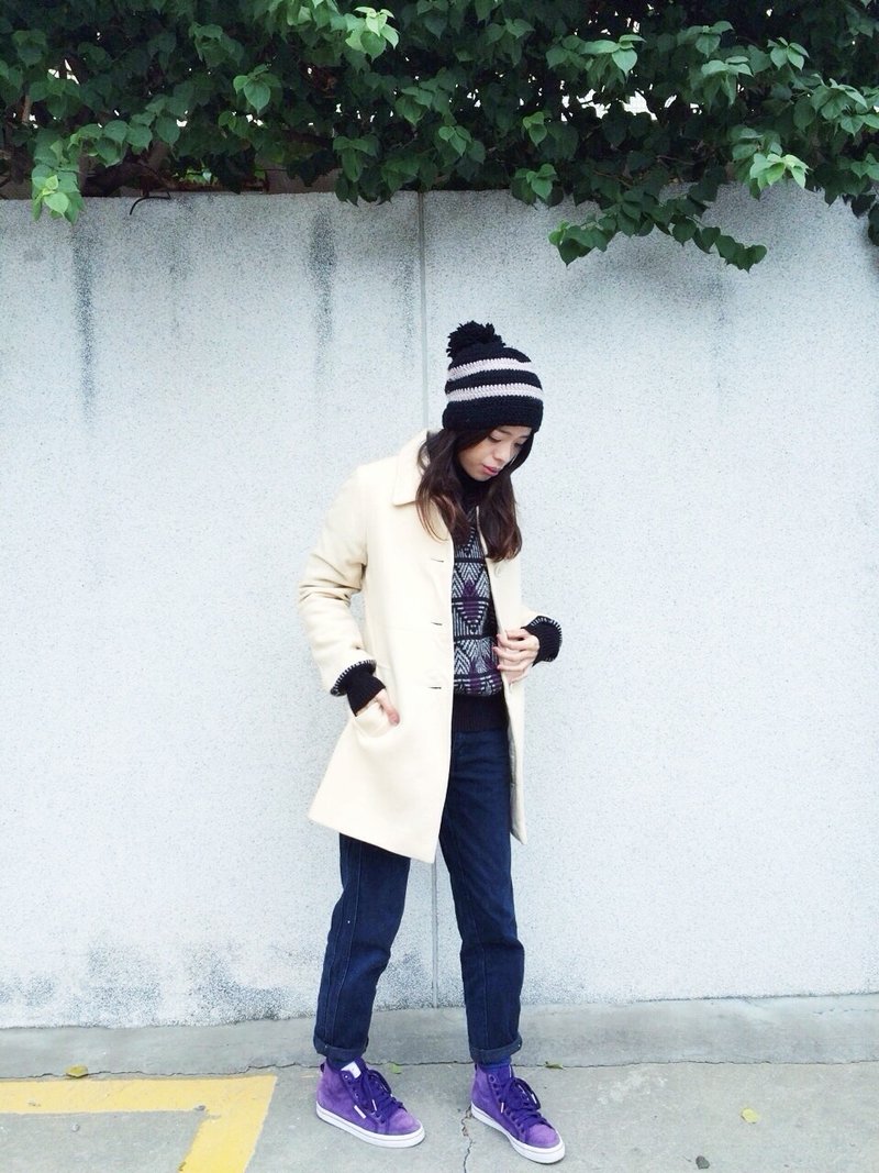 雪白冬日大衣 - 女装休闲/机能外套 - 棉．麻 白色