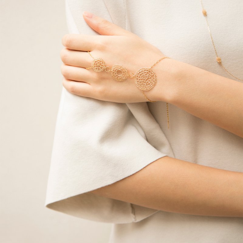 圆圈圈 (f) 戒指-手环 - 手链/手环 - 其他金属 橘色