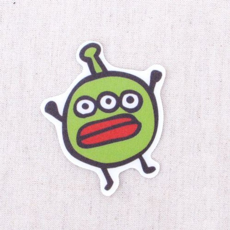 逗趣到处贴防水贴纸-三眼圆园怪 - 贴纸 - 防水材质 绿色
