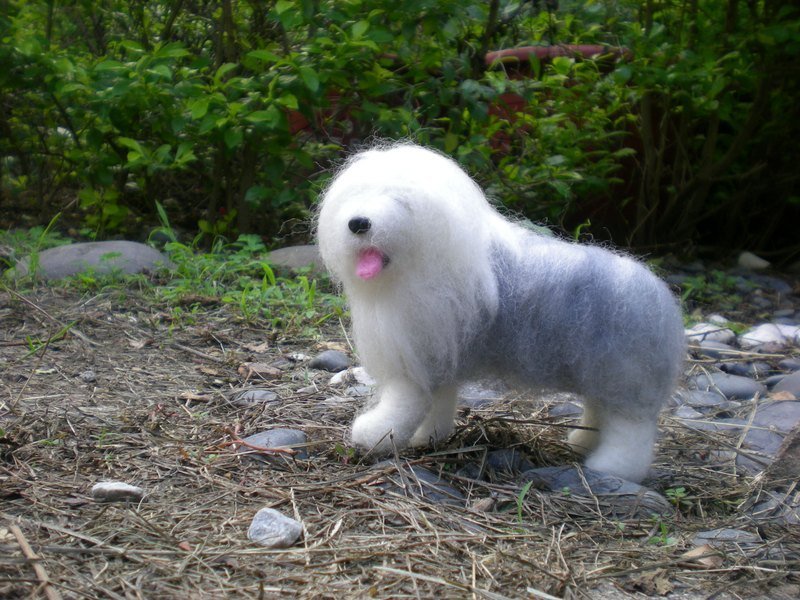 【Ti Amo Felt。*☆羊乐多手作+】羊毛毡 ~复刻宠物 古代牧羊犬 宠物分身 - 玩偶/公仔 - 羊毛 白色