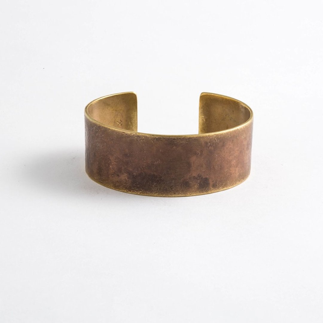 美国职人品牌 Studebaker Metal - 手工锻造 Broad Cuff 黄铜手环 - 手链/手环 - 其他金属 黄色