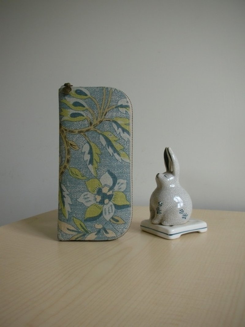 bagme 梦陀螺粗纺厚棉麻-长夹/皮夹/零钱包 - 皮夹/钱包 - 其他材质 绿色