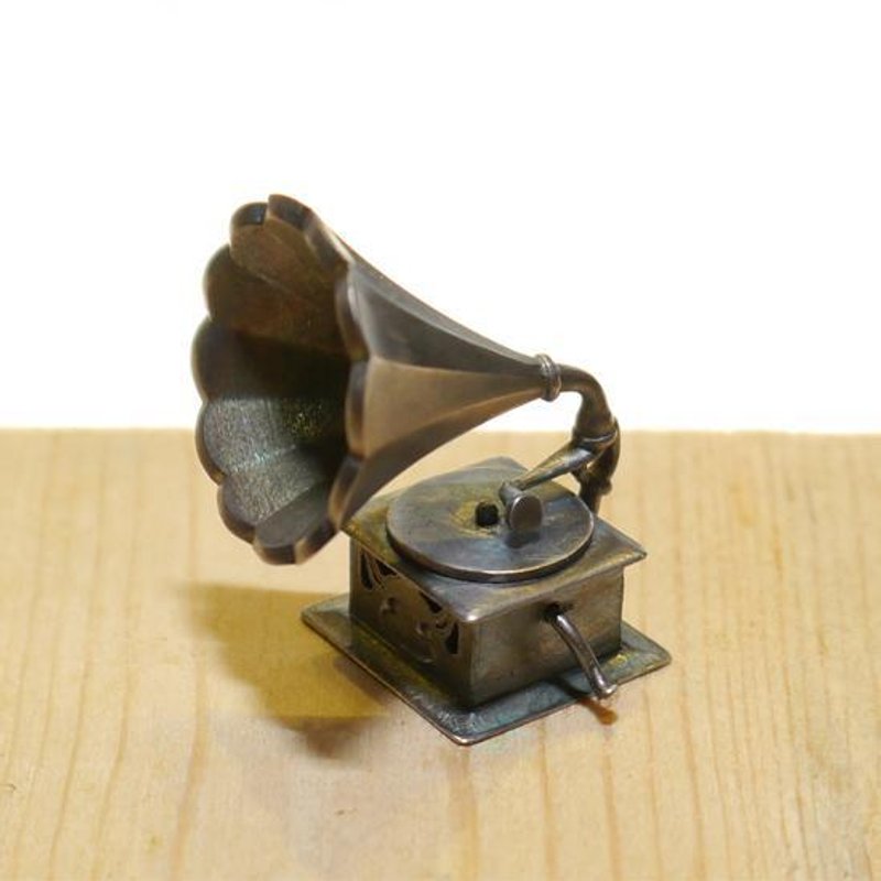 纯银复古留声机 - 项链 - 其他金属 灰色