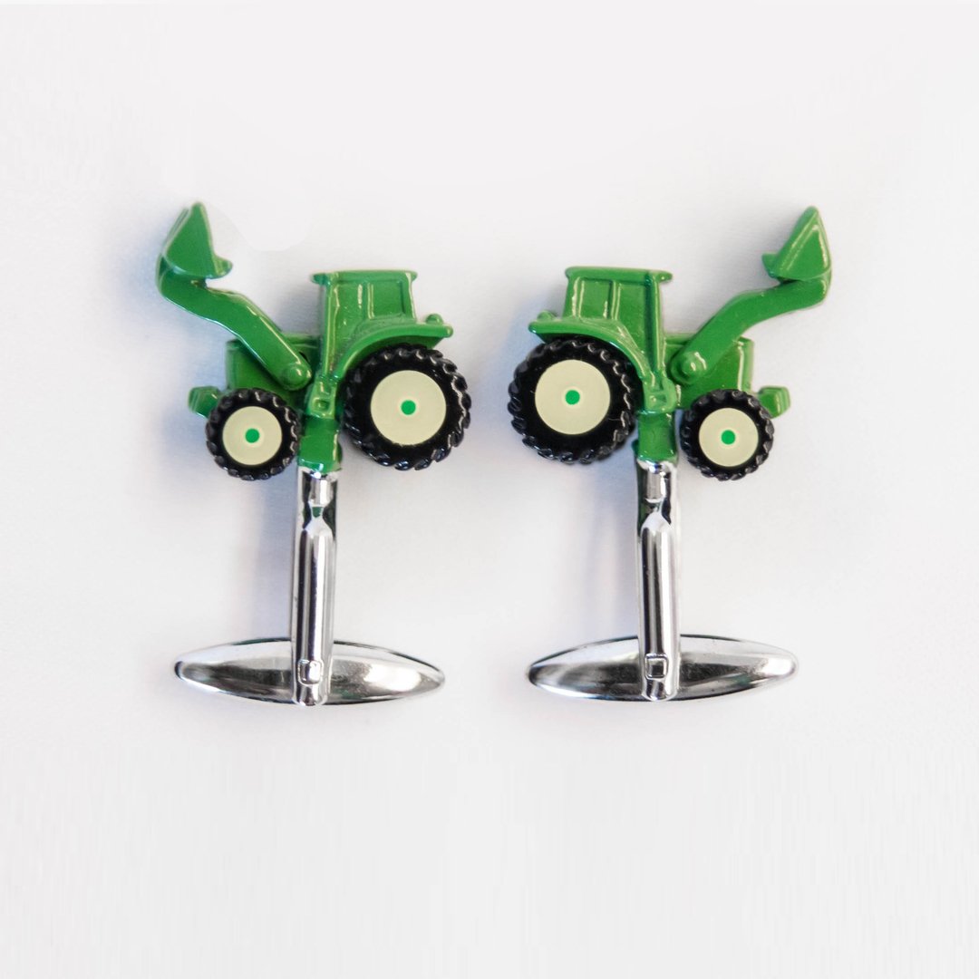 可动挖土机 袖扣  MOVABLE EXCAVATOR CUFFLINKS - 袖扣 - 其他金属 