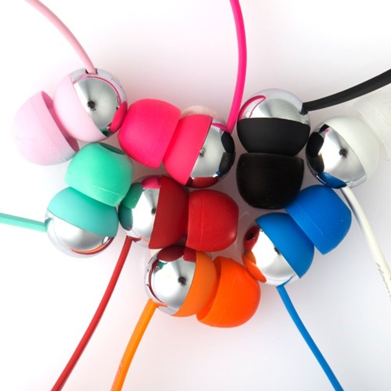好色声活│hoomia 好设计│【C8s】多彩生活．魔球立体声入耳式耳机 #两支组合#（陪伴9种好色生活/9色） - 耳机 - 塑料 