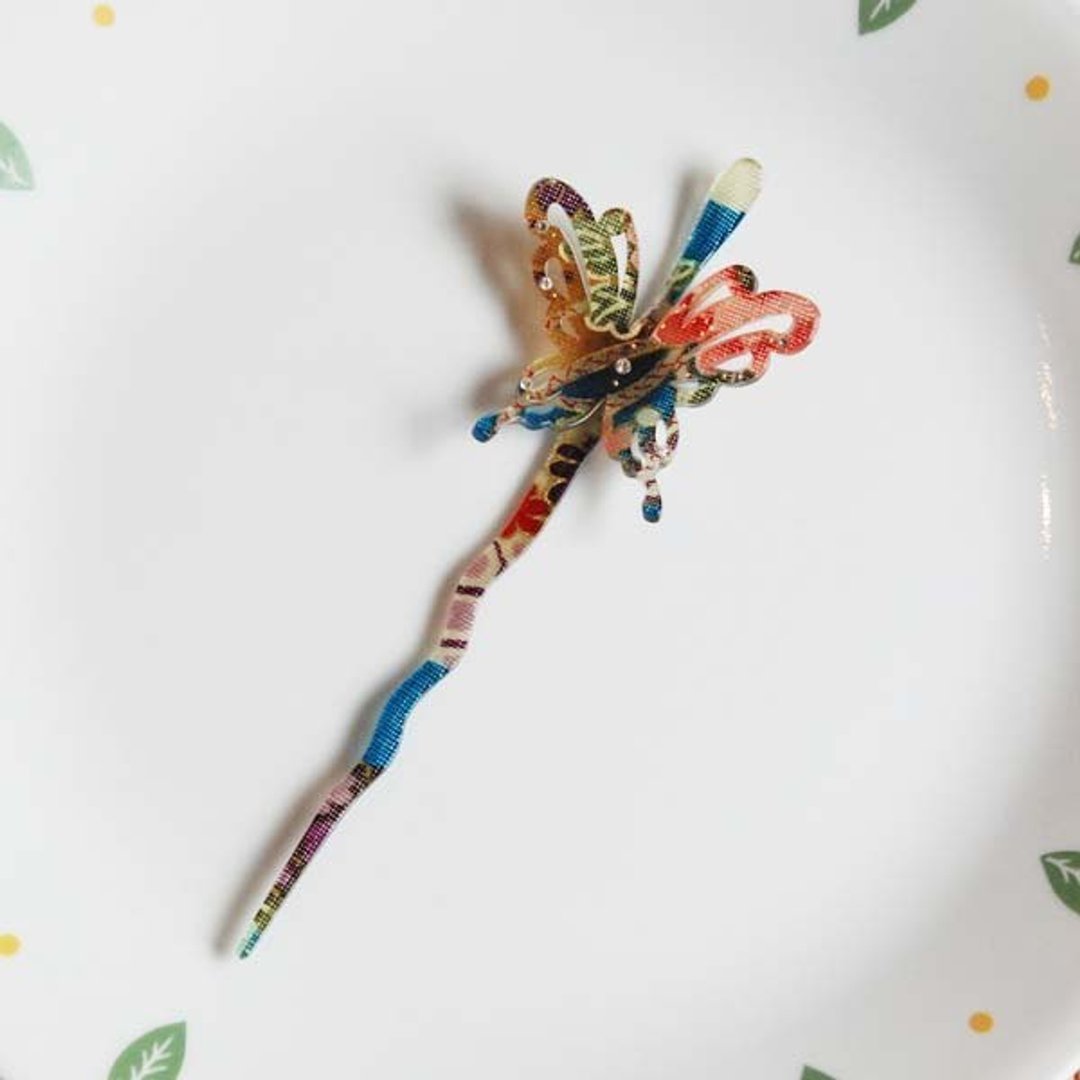 【MITHX】古彩蝶，蝴蝶发簪，发插 - 蓝 - 发饰 - 压克力 蓝色